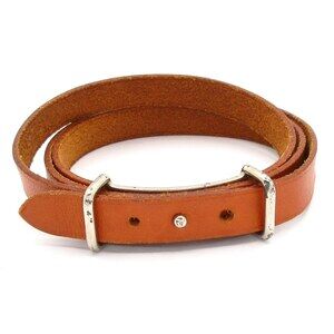 Hermès Api 2 Bracelet Brown Silver Leather Hardware